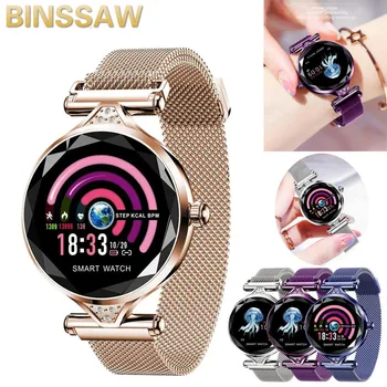 

2020 Smart Watch Women Heart Rate Blood Pressure Fitness Tracker Watches Pedometer Lady Physiological Cycle Waterproof Bracelet