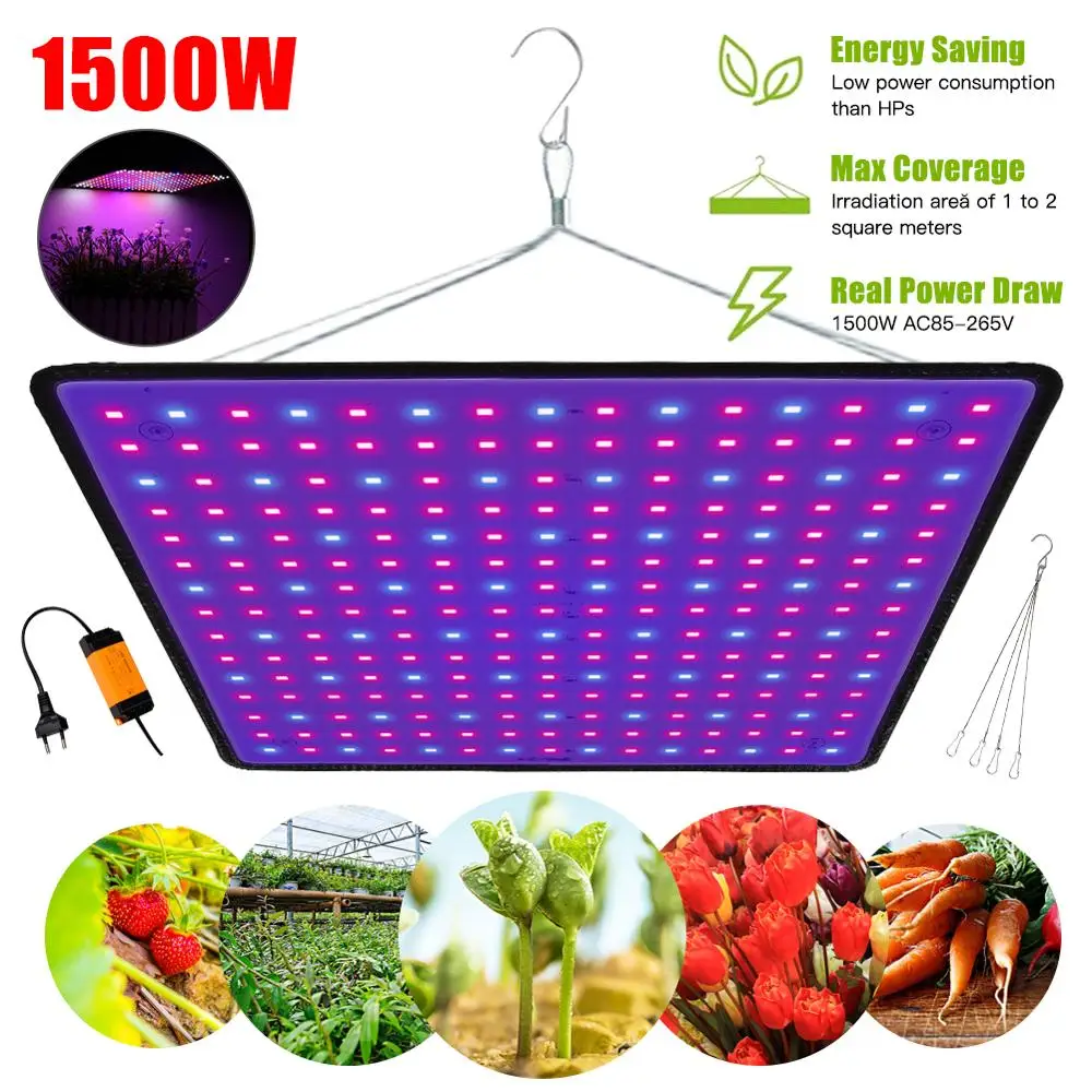 

1500W LED Growth Lamp For Plants Grow Light Matching Full Spectrum Phyto Lamp Fitolampy Indoor Herbs Light For Greenhouse Grow