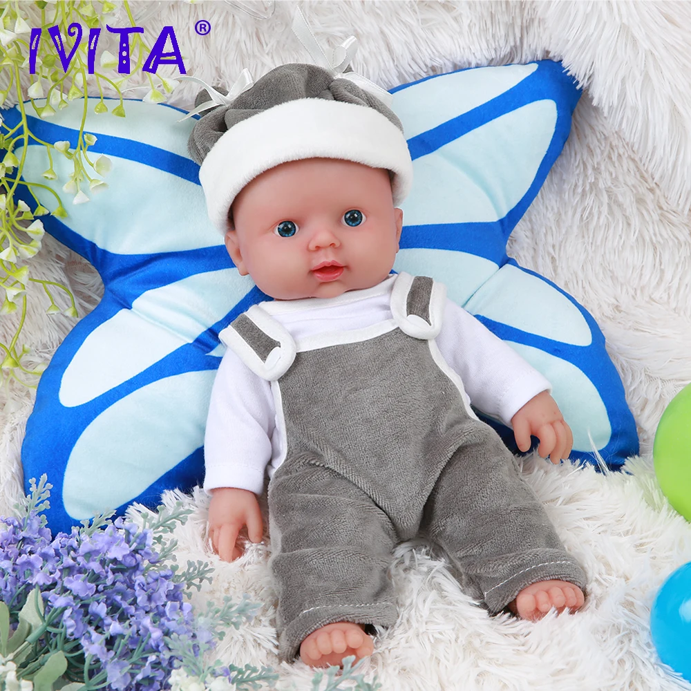 IVITA WB1505 30 см Полностью мягкие силиконовые реалистичные куклы для новорожденного мальчика 1,1 кг лучшие маленькие игрушки для девочек 3 лет