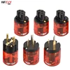 HIFIDIY LIVE EU/US/AU Pure Copper Gold Plated Power Plug Tail Connector For HIFI Audio Power supply wire Connectors Red Black029 ► Photo 3/6