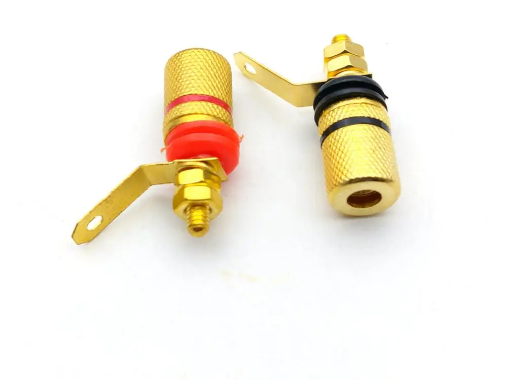 Разъем типа банан для аудиоусилителя 2 шт. с золотым покрытием 4 мм|terminal jack|jack jackjack