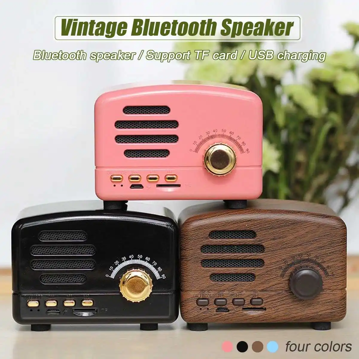 Speaker USB Charge FM Radio TF Card Heavy Bass Speaker Vintage Mini Mobile Phone bluetooth Speakers Portable Wireless bluetooth Speaker USB Charge FM Radio TF Card Heavy Bass Speaker Vintage Mini Mobile Phone bluetooth Speakers Portable Wireless bluetooth
