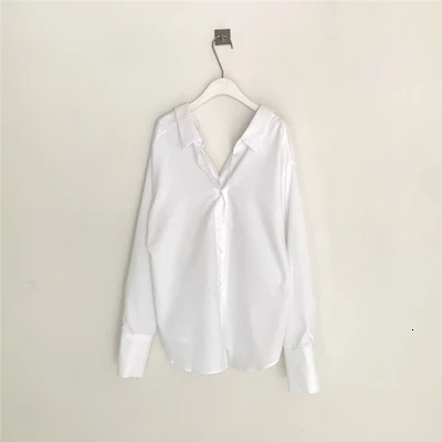 shirt white TVVOVVIN, новинка, осень, шикарная, маленькая, сексуальная, индивидуальная, с отворотом, полосатая рубашка, пояс, топ, ковбой, для женщин, два предмета, наряды, B772 - Цвет: shirt white
