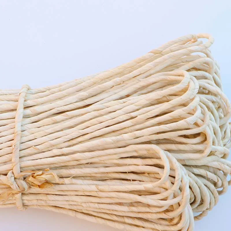 20 Meters Handmade Weaving Natural Cron Skin Rope Diy Crafts Straw Braids Material Rural Homestay Furniture Basket Decor 250g real indonesian rattan cane stick furniture decor weaving material ourdoor chair basket natural color diy handmade crafts