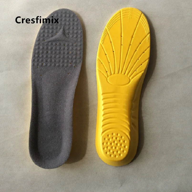 Cresfimix Semelle De Chaussures Мужские дышащие Спортивные Мягкие Удобные стельки для ног мужские противоскользящие стельки больших размеров C5577