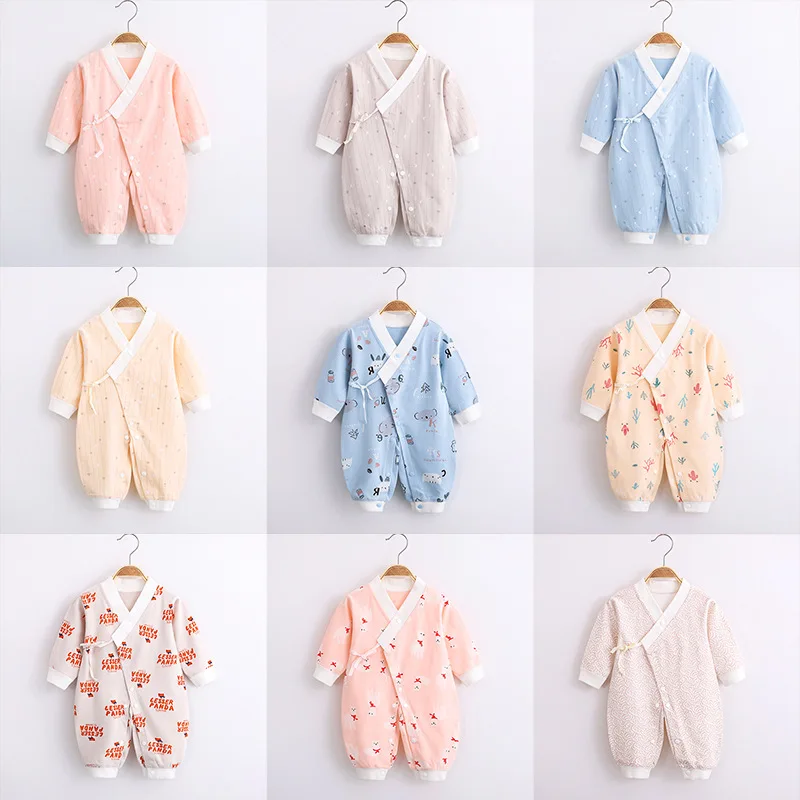 

Spring And Autumn Cotton New Style Clothes for Babies Pure Cotton Combing Newborns Baby Rompers Climbing Clothes han dynasty Kim