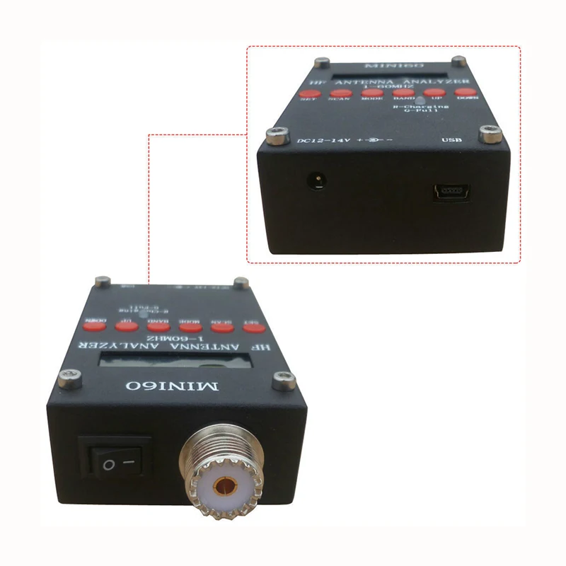 ABSF Mini60 Sark100 HF ANT КСВ Антенный Анализатор метр Bluetooth Android APP