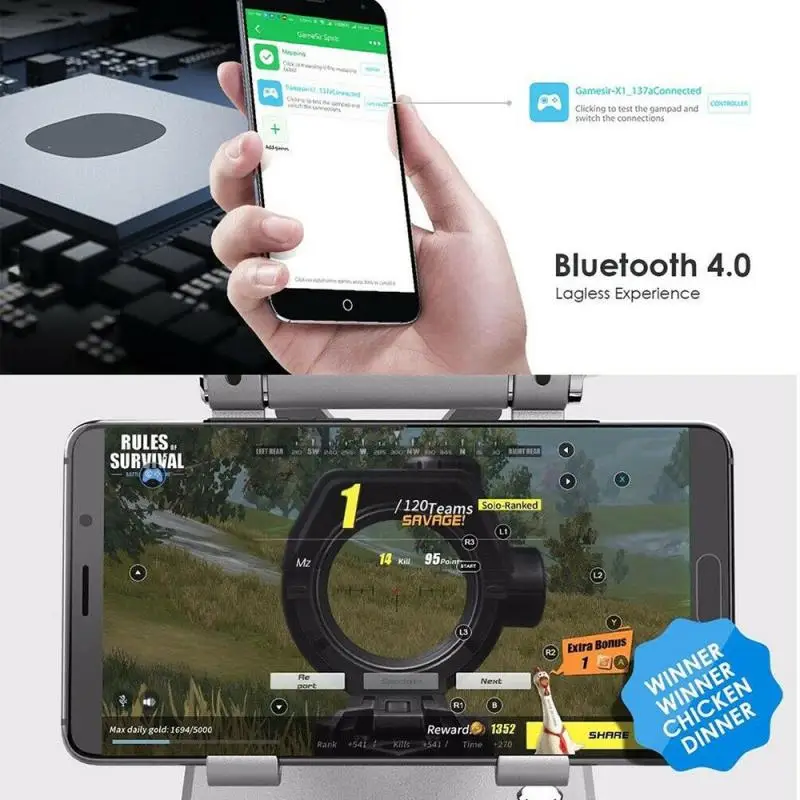 Геймпад для PUBG контроллер мобильных телефонов с поддержкой Bluetooth и Android игровая