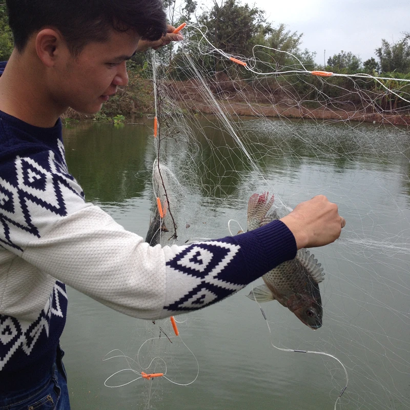 A Pack Of Three-layer Fishing Net Putank With Pontoons Durable