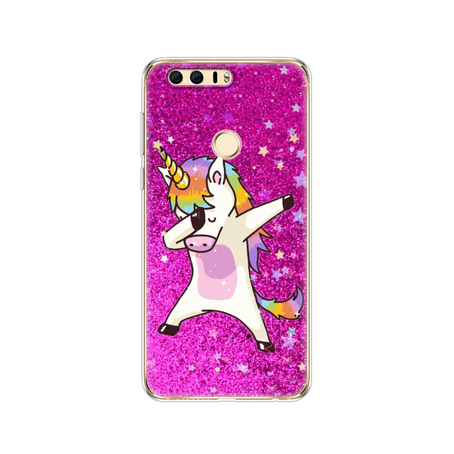 phone case for huawei honor 8 soft tpu silicon back cover 360 full protective printing clear coque