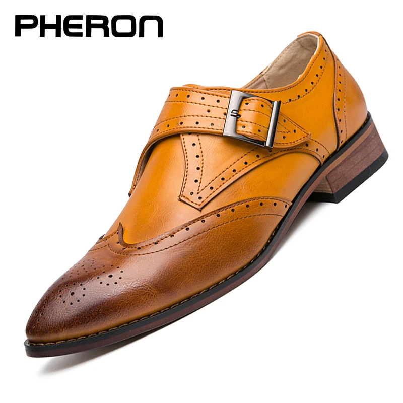 Leather Dress Shoes Men Shoes For Offical Business Casual Gentleman Formal For Wedding Party Flats Zapatos Hombre