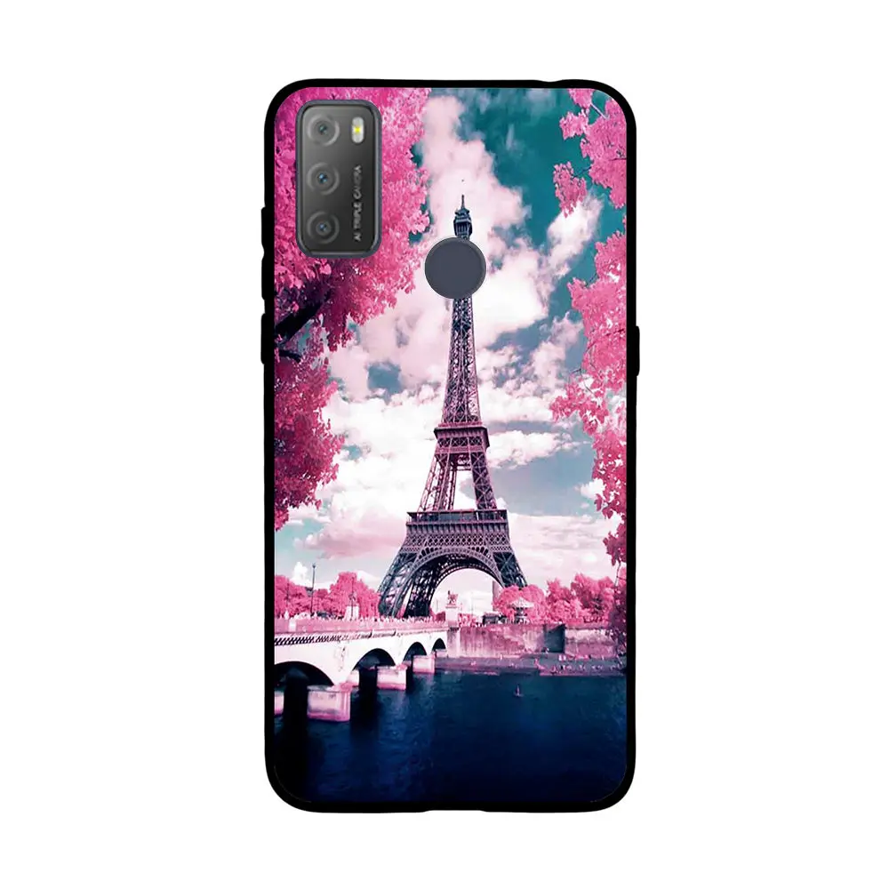 mobile phone pouch Cute Fashion Printed Phone Case For Alcatel 1L 2021 Soft TPU Silicone Coque For Alcatel 1S 3L 2021 Back Cover Animal Capa wallet cases Cases & Covers