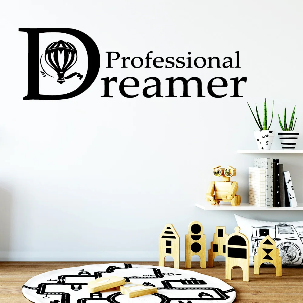 Замечательный Профессиональный Dreamer Цитата Настенная Наклейка Виниловые