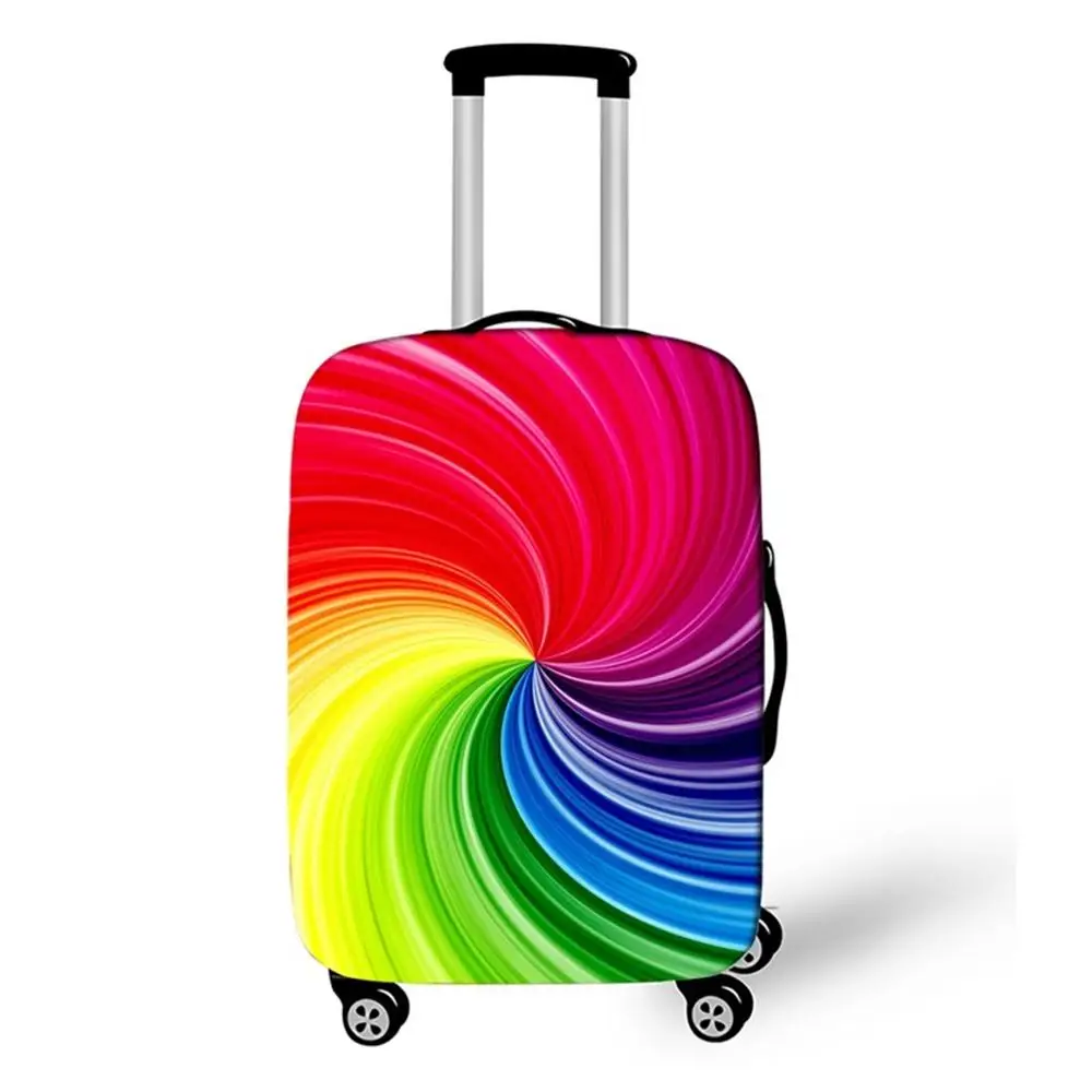 Модный Радужный чемодан защитный чехол эластичные чемоданы пылезащитный чехол Аксессуары для путешествий Organizadores 18-32 xl дюймов - Цвет: 1