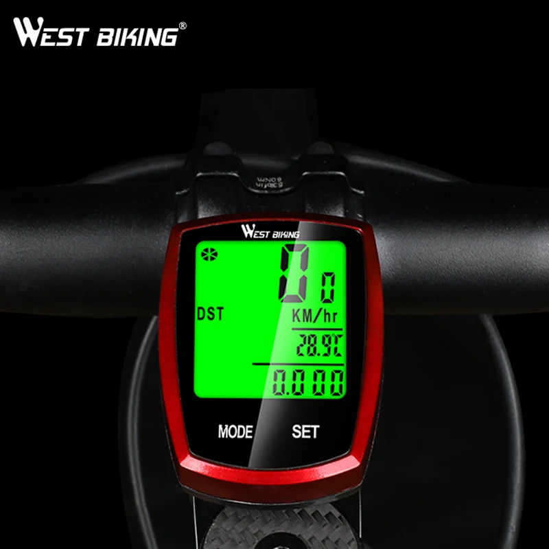 West biking велосипедный компьютер беспроводной проводной светодиодный цифровой скорость Велоспорт Водонепроницаемый одометр секундомер Спидометр велосипед компьютер