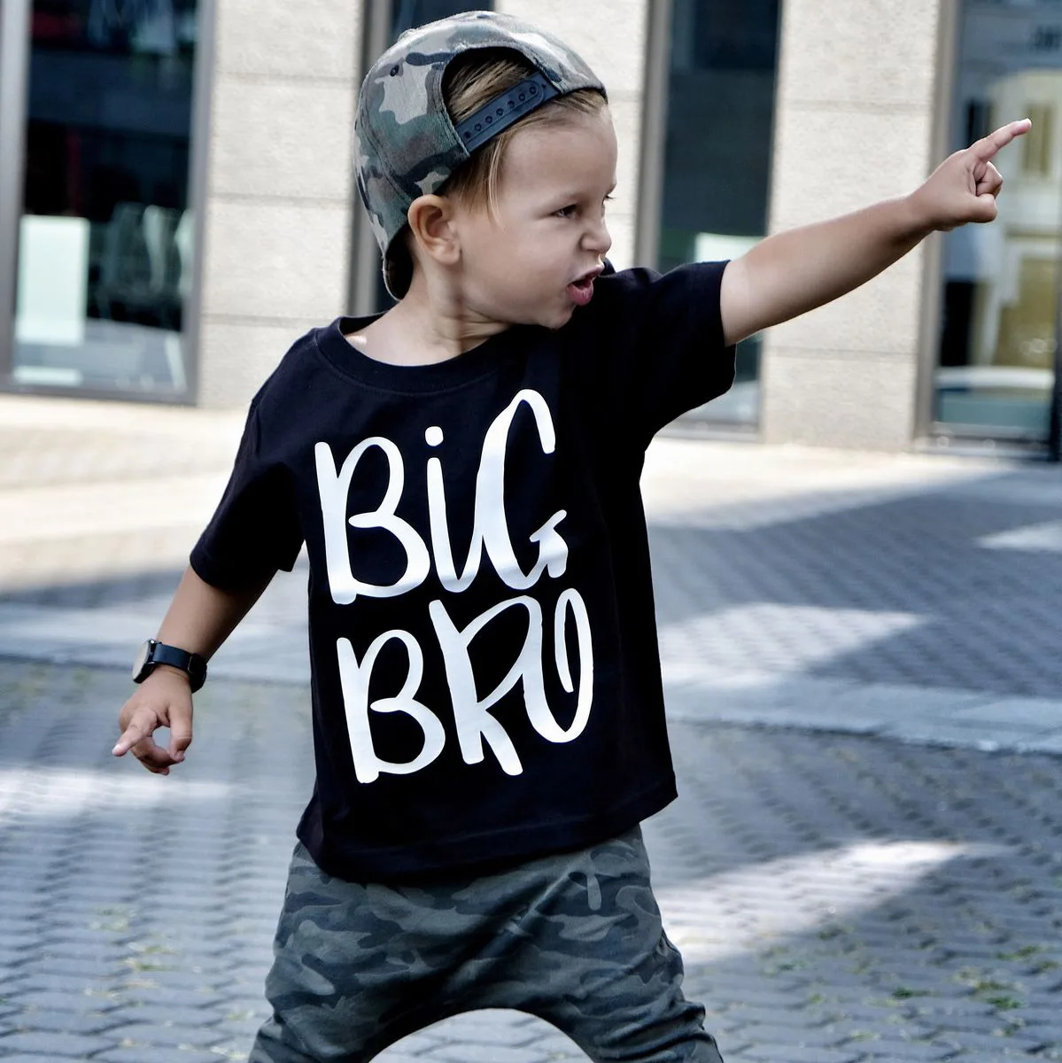 Детская футболка с надписью Big Bro футболка для мальчиков и девочек, одежда для малышей Забавные футболки, Прямая поставка, модная одежда, топы