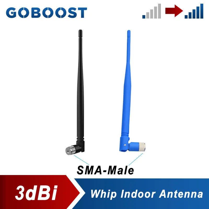 Goboost 600 ~ 2700Mhz Con Frusta Sma-Maschio Antenna Interna Uso Per Ripetitore Di Segnale Cellulare 2G 3G 4G Nero Blu