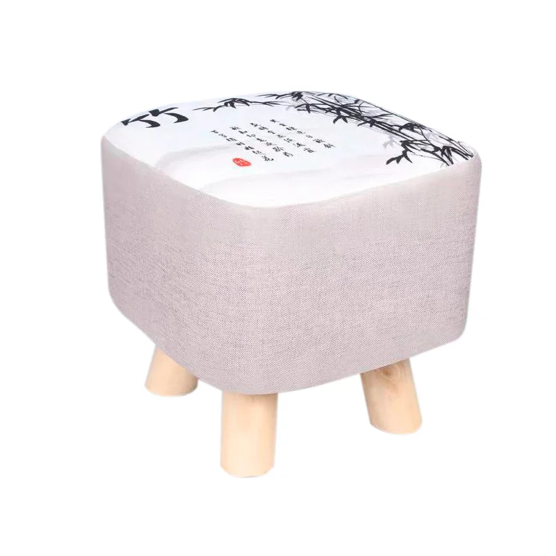 

Creative children's animal solid wood fabric stool small chair sofa change shoes bench living room cute plush