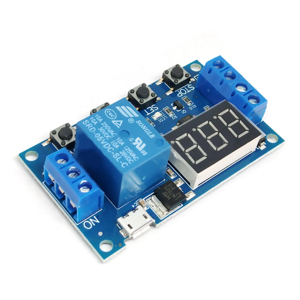 

6-30V Adjustable Relay Module Switch Trigger Time Delay Circuit Timer