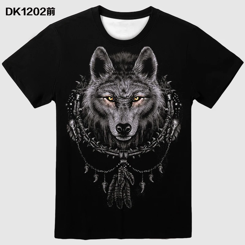 

New T-shirt men and women 2020 summer fashion clothes animal and death print short-sleeved T-shirt men and women loose T-shirt