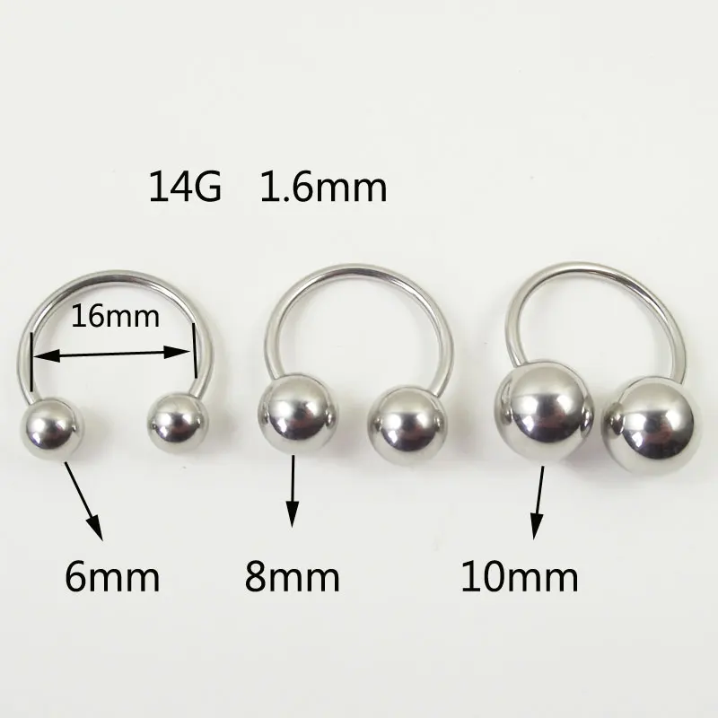 Piercing Jewelry Ear Piercing Body Jewelry Metal Jewelry Barbell Horseshoe Ring Eyebrow Banana Curved Tragus Ear Piercing PA Rings Nipple Bar Lips
