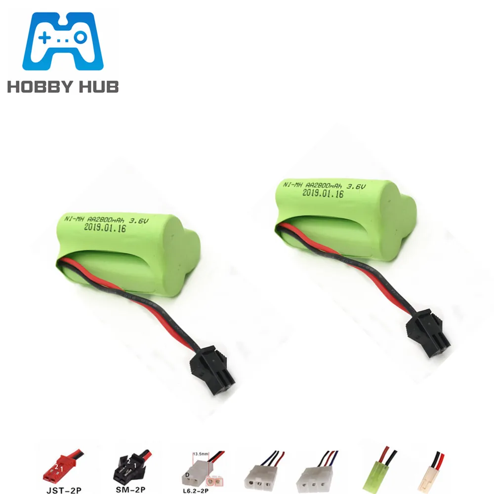 

3.6v 2800mAh NiMH Battery For Rc toys Cars Tanks Trains RC Robots Guns Ni-MH AA 2400mah 3.6v Rechargeable Battery For RC boat