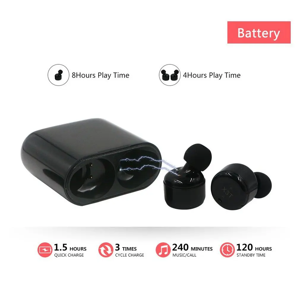 X3T Touch Control True Wireless Bluetooth Earbuds Earphone Mini Sport Earphones With Charging Case For Smart Phones