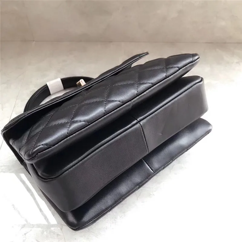 

Graceful Bag Women's 2019 New Style Bag with Chain Shoulder Bag Versatile Fashion Genuine Leather Brand Square Sling Bag Handbag