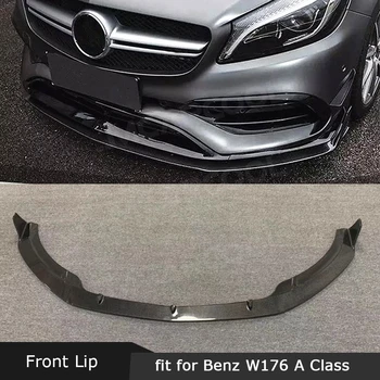 

Carbon Fiber Front Lip Spoiler Splitter With Red Line For Benz A Class W176 A45 AMG 2016-2019 Head Bumper Chin Shovel