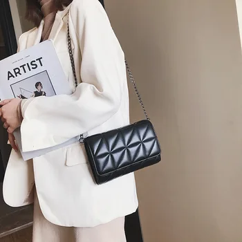

2020 Spring New Style Solid Color WOMEN'S Bag Ruan Pi Bao Shoulder Bag Cross-body Small Black Bag