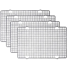 4 упаковки охлаждающая стойка для выпечки Diy Инструменты для выпечки стойка для охлаждения торта антипригарная хлебная охлаждающая стойка для выпечки торта Холодная рамка Черный Нет