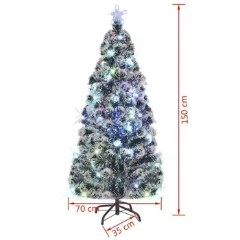 

Artificial Christmas Trees with Colorful LED Lights Fiberglass Tree Christmas Decorations for Home Garden Village New Year 150cm