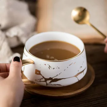 

Cat feces Coffee Cups Italian Condensed Coffee Ceramic Cup Saucer Suit afternoon tea Cup Small Coffee Cup with dish spoon Set