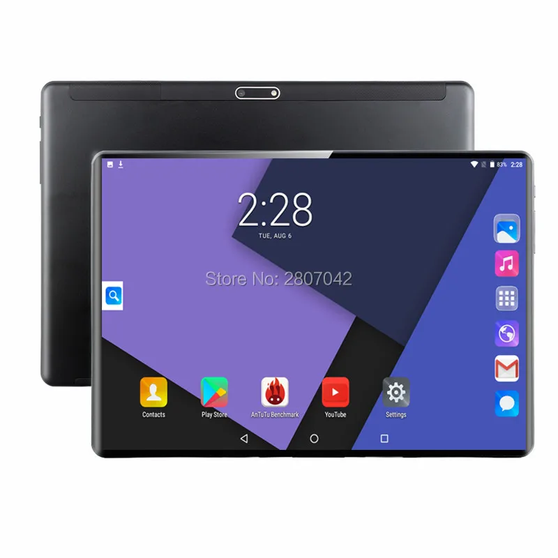 Online 2019 nuevo 10 pulgadas Tablet Pc Octa Core RAM 6G 64G tabletas Android 9,0 WiFi Bluetooth GPS 3G teléfono llamada Dual SIM 10,1 pulgadas tableta