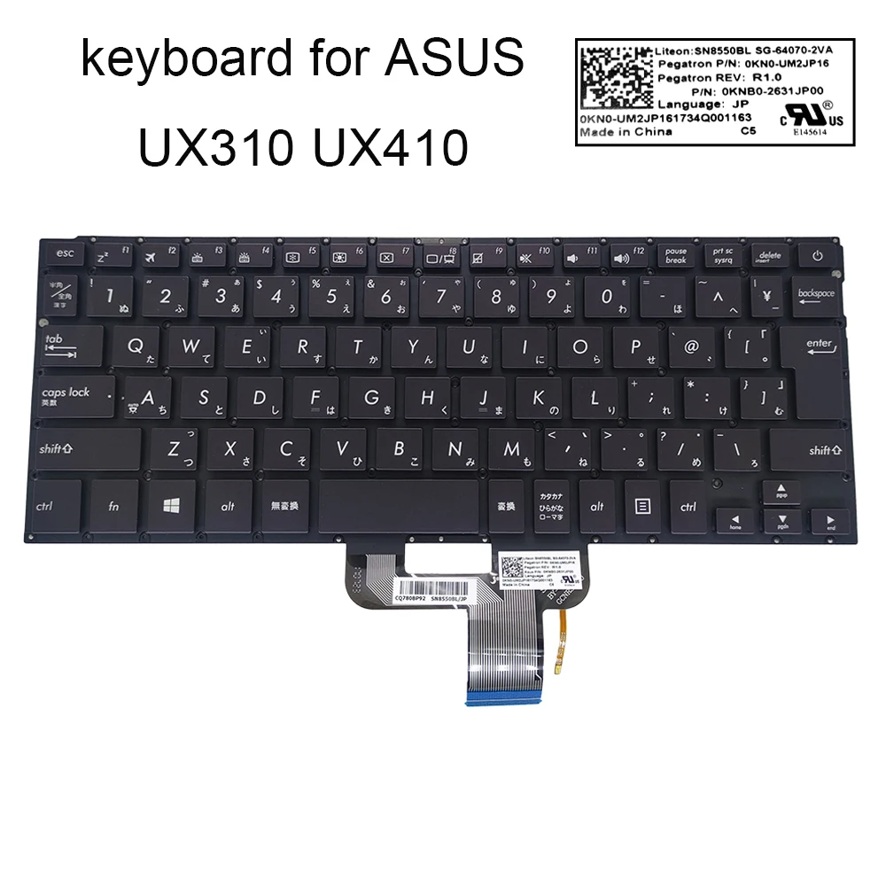 Teclado Japonês para Asus Teclado para Zenbook Ux310 Ux3410 Ux310u Rx310 Ux3410u Ux410uf Ux410 Teclados para Notebook 0kn0 Um2jp16 Um1nd16 cs