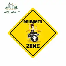 EARLFAMILY 13cm x 13cm for Drummer Zone Anime Car Stickers Vinyl JDM Bumper Trunk Truck Graphics Waterproof DIY Fine Decal