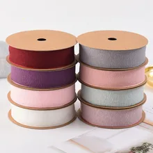 Solid Organza Flower Packing Ribbon 1''x20 Yards Trimming Tape Ribbon Florist Gift Wrapping DIY Crafts Wedding Party Cake Decor