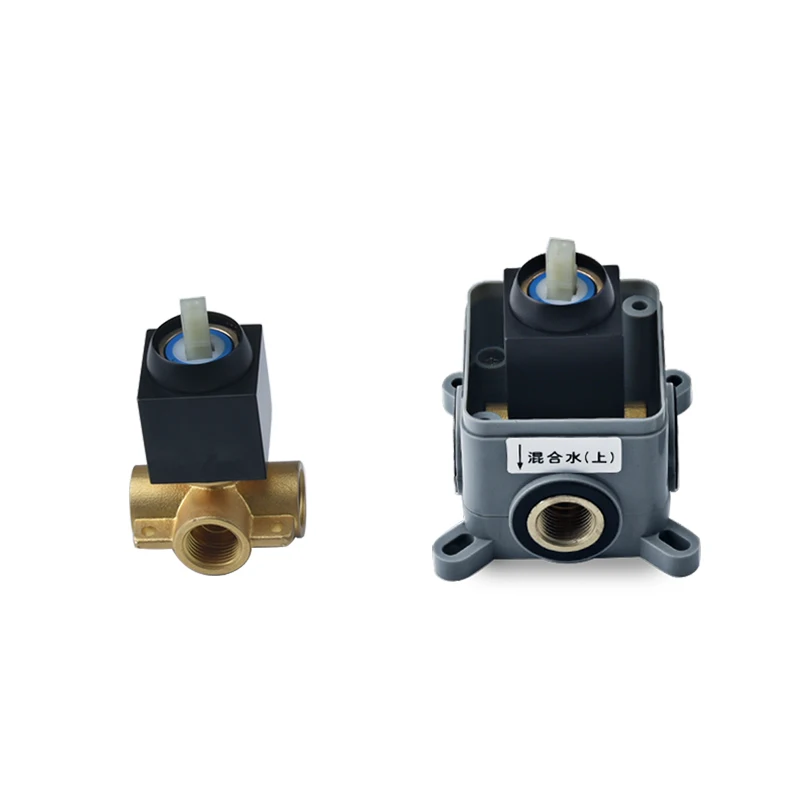 Single Handle Black Chrome Brushed Gold One Function Round Square Solid Brass In-Wall Shower Mixer Control Valve Shower Faucet