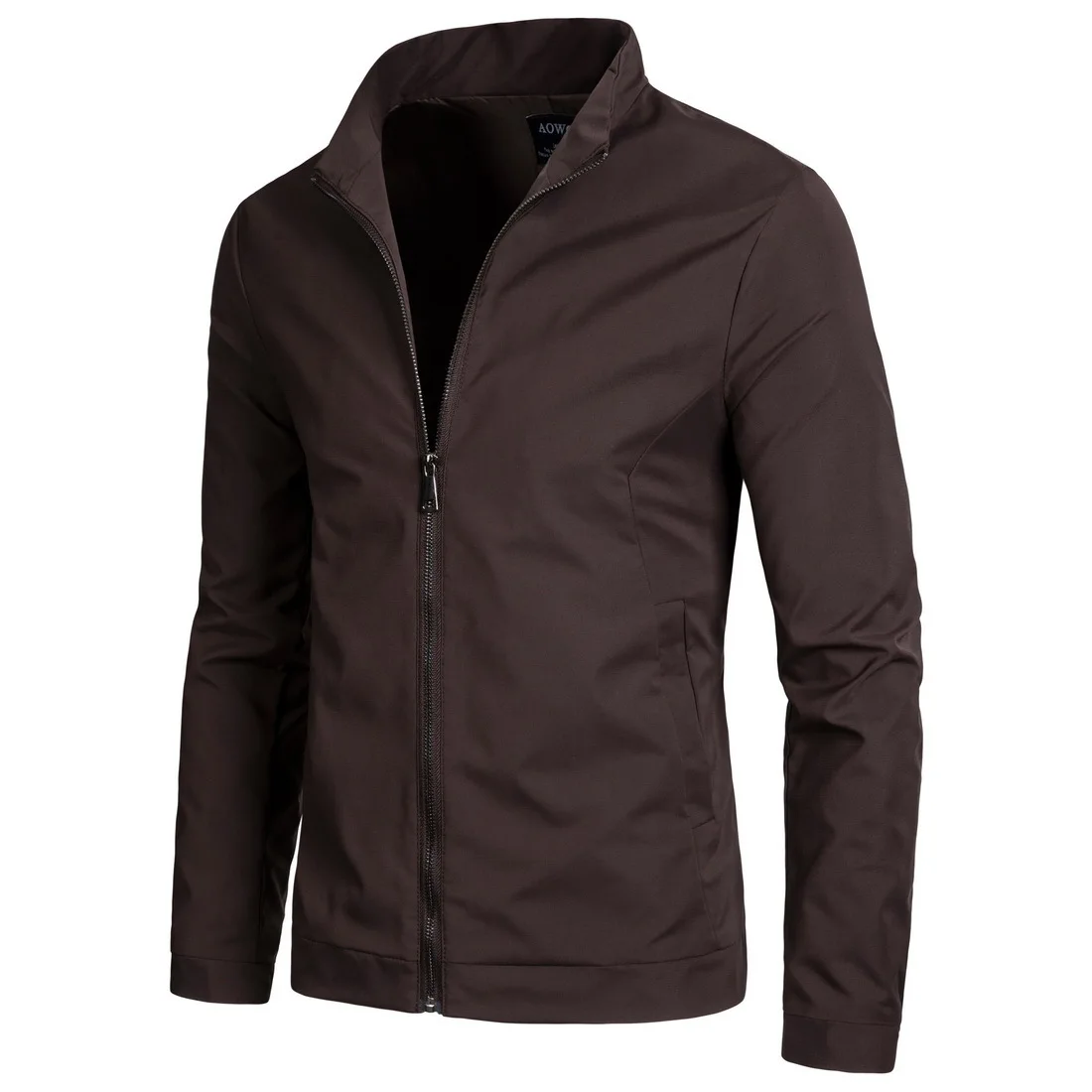 

Men Autumn New Style Ouma Solid Color Jacket Stand Collar Jacket Men's Korean-style Stand Collar Zip-up Jacket
