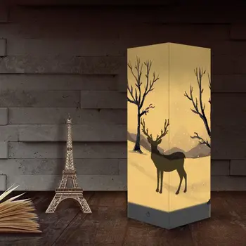 

Paper Shadow Deer LED Night Light Table Lamp Kids Bedroom Christmas Home Decor