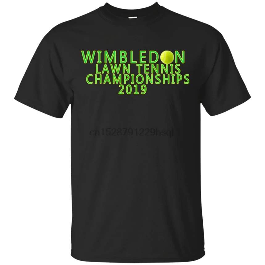 Футболка Wimbledon с рисунком газона тенниса черная темно-синяя короткая для мужчин и