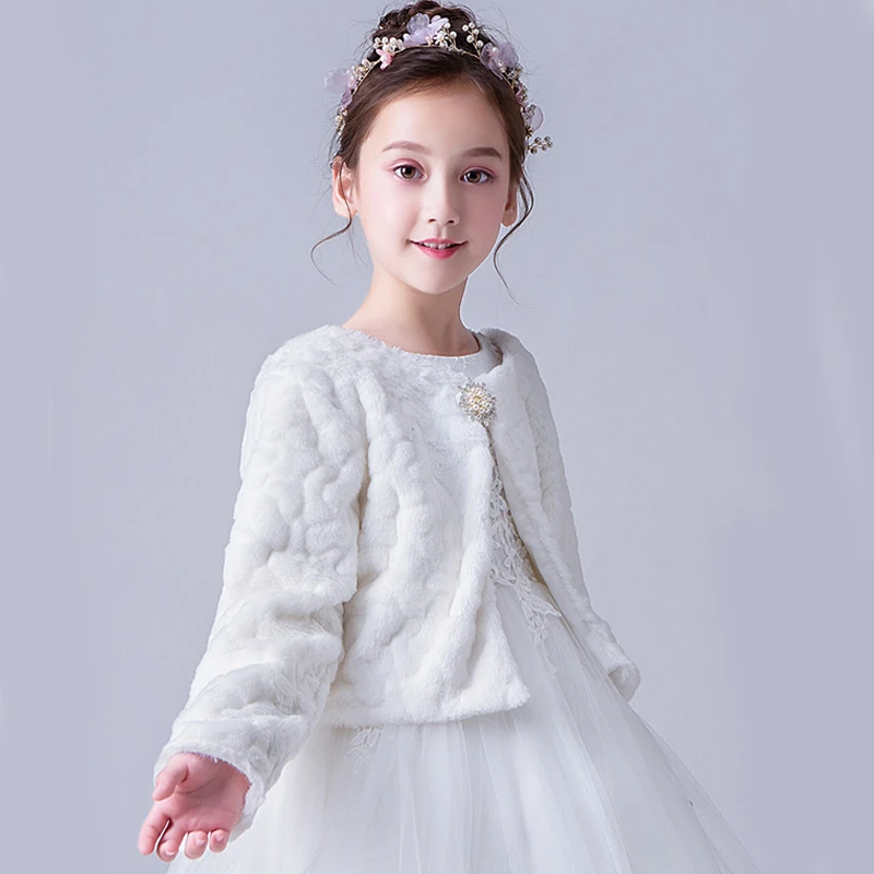 Flower girl fur jacket Clearance