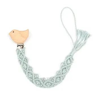 

Baby Teething Pacifier Chain Cotton Rope Woven Chewable Soother Nipple Holder N1HB