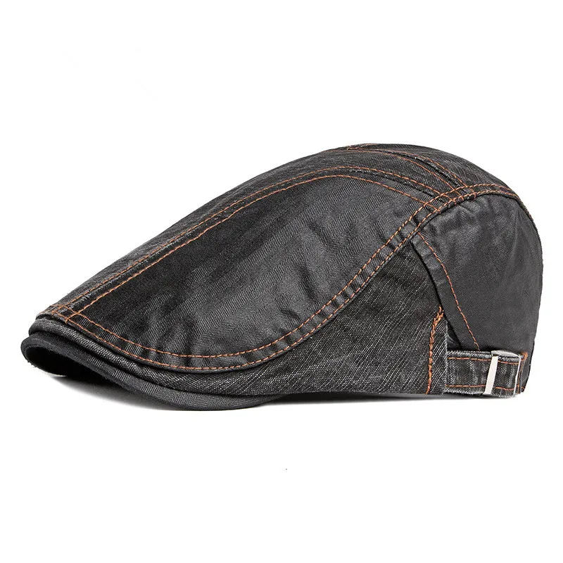 Newsboy Cap Cotton Patchwork Flat Peaked Hat For Men And Women_voghion.com