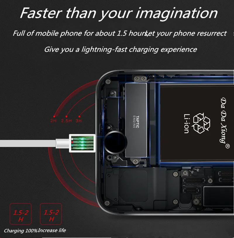 100% Оригинальный аккумулятор Da Xiong для телефона iPhone реальная емкость 1430 мАч с