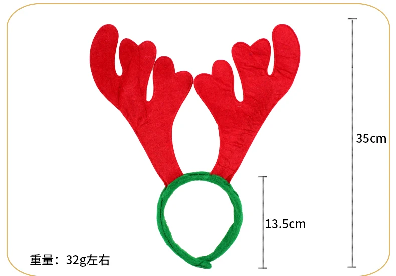 Рождественские повязки для волос, Рождественская повязка на голову, рога оленя, повязка на голову, 22 г