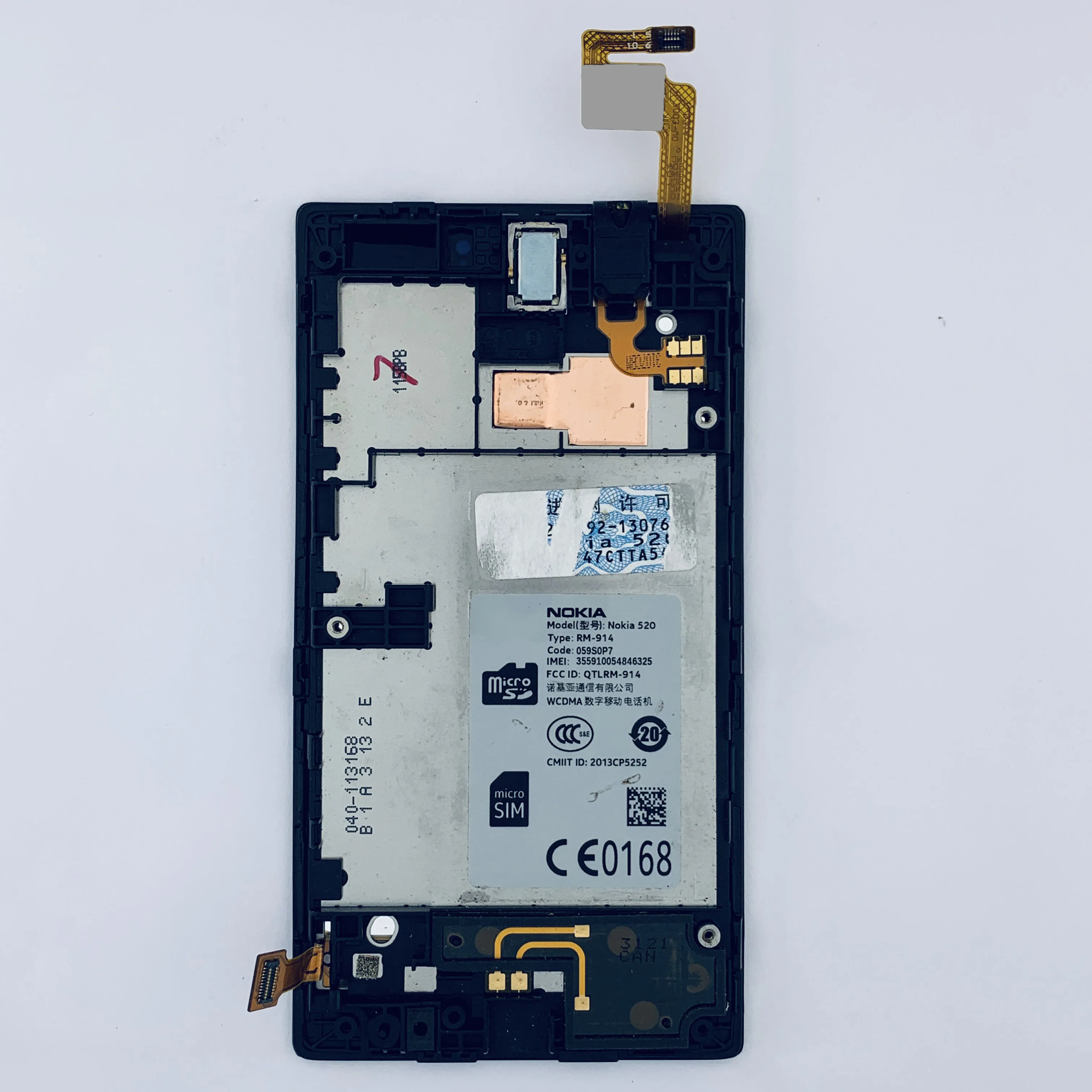 Per Nokia Lumia 520 Rm-914 Display Lcd Touch Screen Digitizer Assembly Frame Parti Di Ricambio
