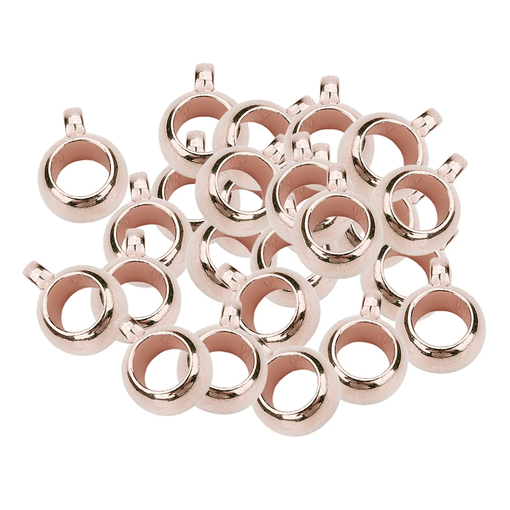 rose gold 100 подвеска с застежками, соединители, бусины под заказ, Подходит для европейских браслетов, ювелирных изделий - Цвет: rose gold