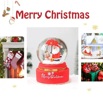 

Crystal Ball Music Box Glass Snow Luminous Innovative Christmas House Home Decoration Birthday Gifts Children's Gifts