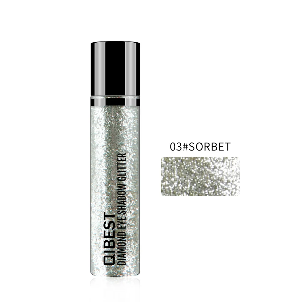 Qibest shimmer Свободные Тени для век порошок макияж Пигмент водоустойчивые, блестящие тени для век 3D телесные металлические глаза порошок Косметика